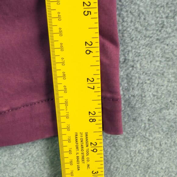 Stoic Women’s Size 6 High‑Rise Burgundy Utility Pants 98% Cotton Stretch Pockets - Picture 12 of 14